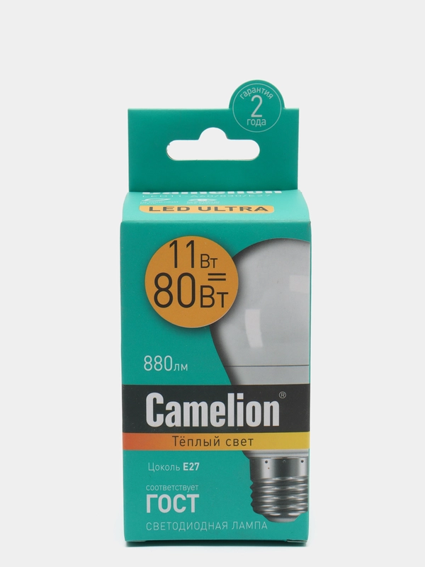 Лампа светодиодная Camelion A60, 11 Вт, Е27, 3000 К