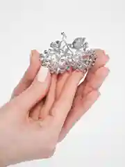 Пурпурный брошь цветы Гортензия, со стразами