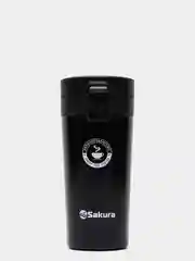 Черный термокружка Sakura TM-01-380BK с кнопкой черный/blackberry, 0,38 л