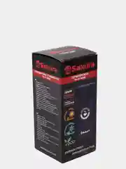 Синий термокружка Sakura TM-01-380BL с кнопкой синий металлик/indigo 0,38л