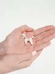 Белый брошь "Собака", со стразами, 2 цвета