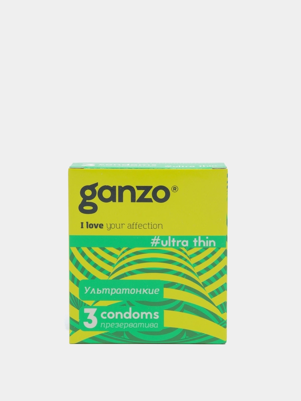 Презервативы Ganzo Ultra Thin (Ультратонкие), 3 штуки