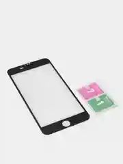Защитное стекло iPhone 7 Plus / iPhone 8 Plus, с защитной сеткой на динамике, черное