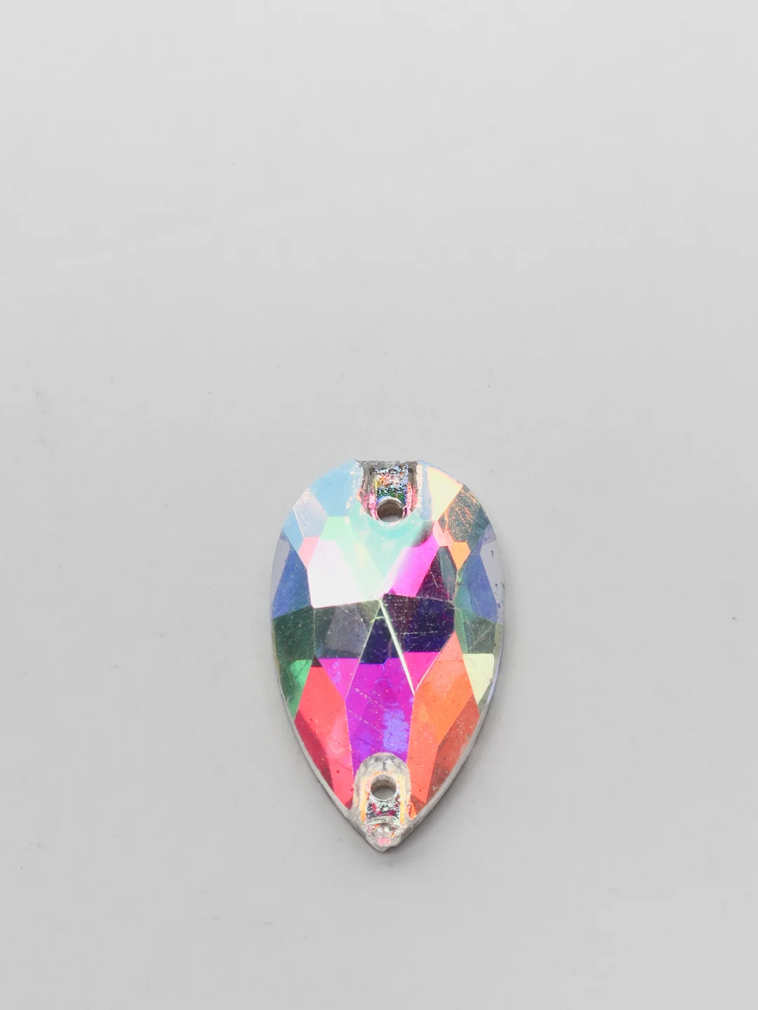 Стразы пришивные "Капля" Crystal AB, стекло