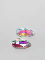 Стразы пришивные "Капля" Crystal AB, стекло