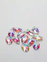 Стразы пришивные "Капля" Crystal AB, стекло