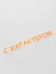 Оранжевый термотрансфер, термонаклейка с характером
