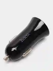 Черный автомобильное зарядное устройство HOCO UC204, 2 x USB, до 2.4A