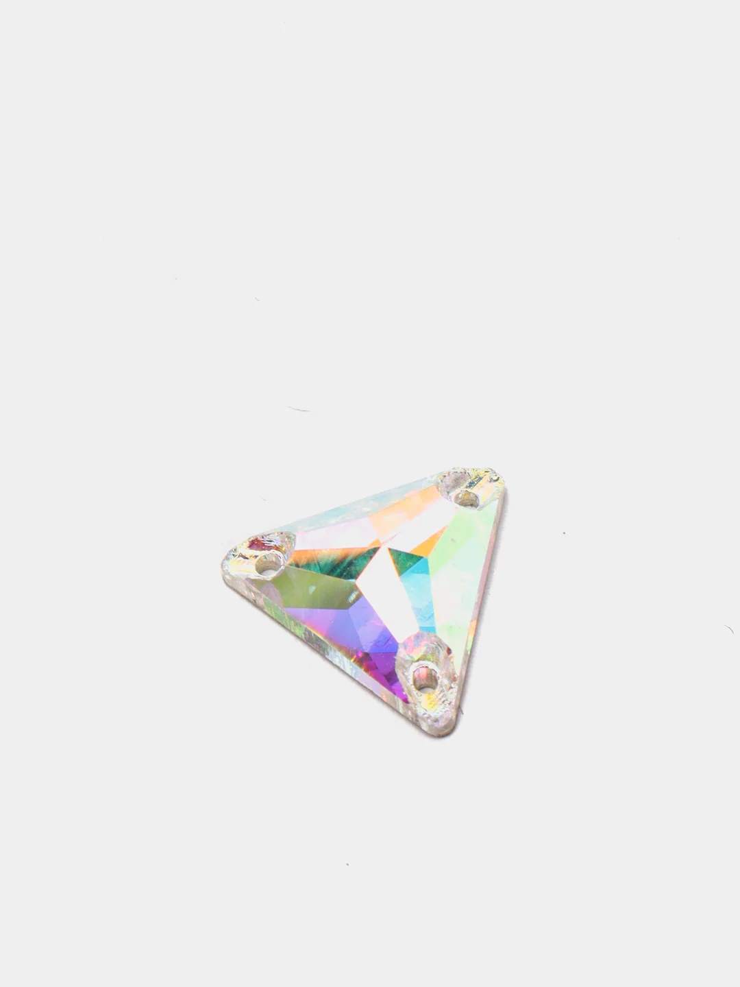 Стразы, стекло, пришивные, треугольные, Crystal AB имитация Сваровски Triangle