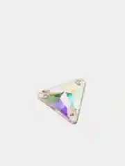 Стразы, стекло, пришивные, треугольные, Crystal AB имитация Сваровски Triangle