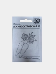 Семена моркови "Лосиноостровская-13", белый пакет, 2 г
