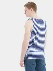 Синий майка-тельняшка мужская, хлопок