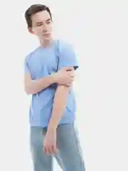 Голубой футболка мужская, хлопок 100%
