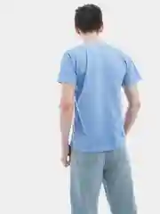 Голубой футболка мужская, хлопок 100%