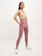 Коралловый меланж легинсы женские спортивные, с завышенной талией