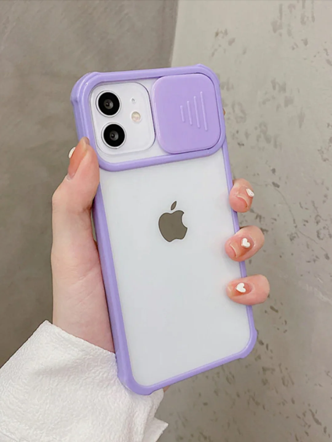 Лавандовый чехол с защитой камеры для iPhone   12 PRO MAX
