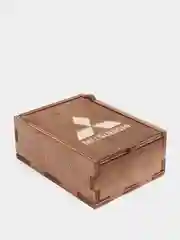 Подарочный набор автомобилисту, обложка, брелок и ключница Mitsubishi, черный
