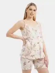 Бежевый пижама женская, хлопок 100%