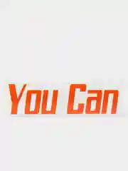 Оранжевый термотрансфер "You can"