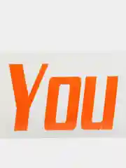Оранжевый термотрансфер "You can"