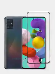 Защитное стекло на Samsung Galaxy A51 / A52 / A53 / S20 FE / Самсунг Галакси A51, черное