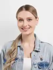 Белый брошь с эмалью "Черный кот"