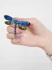 Синий брошь "Стрекоза"