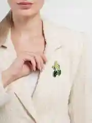 Лимонный брошь "Сирень"