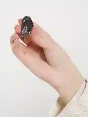 Брошь Сова черная со стразами