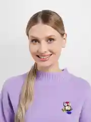 Красный брошь "Сова"