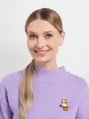 Желтый брошь "Сова"