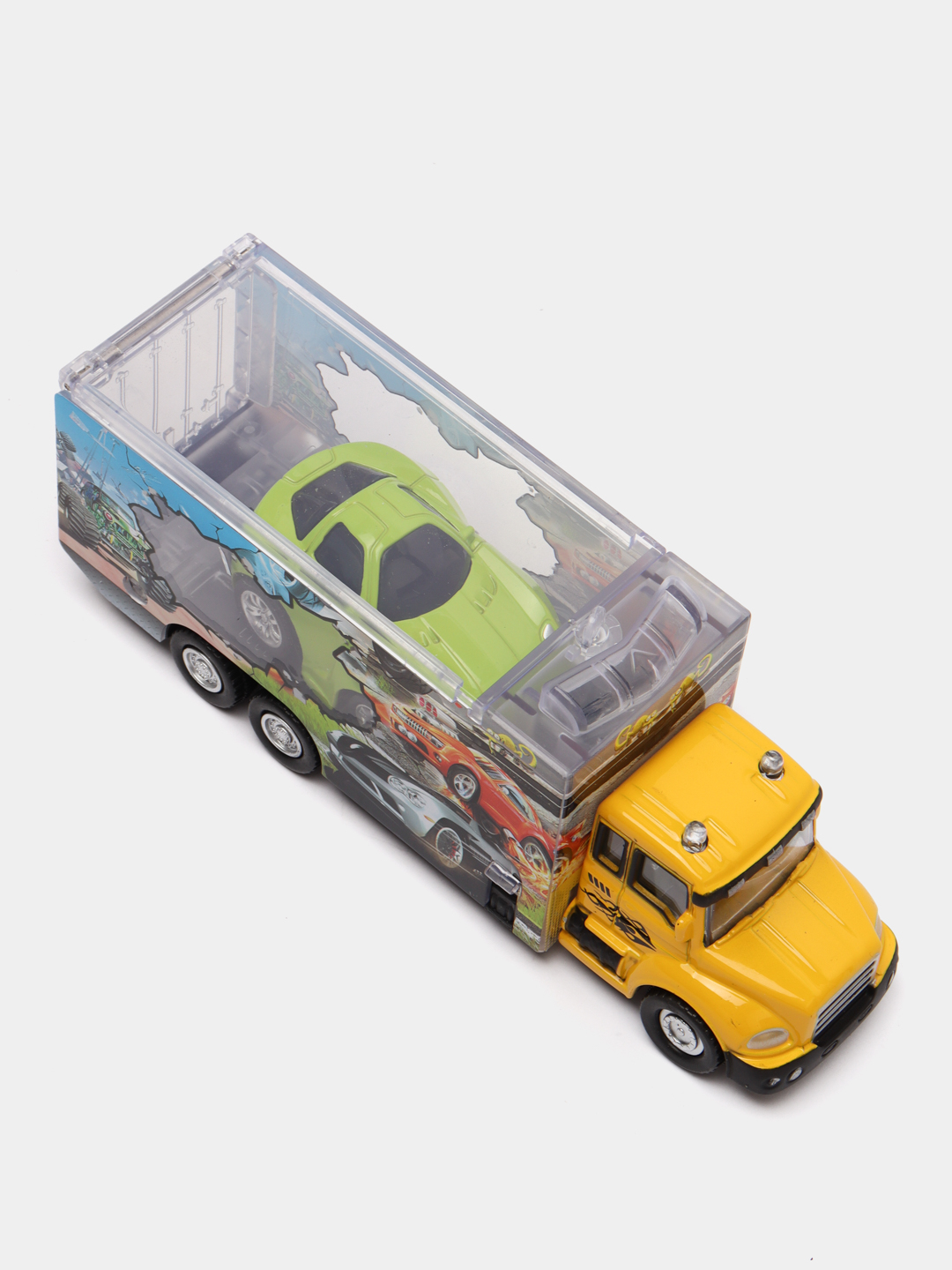 Набор грузовик + машинка die-cast зеленая Funky Toys, спусковой механизм  1:60 FT61055 купить по цене 604.94 ₽ в интернет-магазине KazanExpress