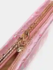 Розовый косметичка PINK на молнии с бусинами
