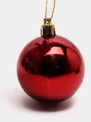 Красный ёлочные шары, 6 штук, 6 см