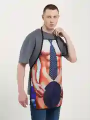 Бежевый кухонный фартук мужской и женский ( 13 видов )
