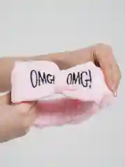Розовый бант повязка OMG для волос на голову для косметических процедур