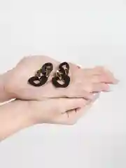 Золотой серьги цепи / Серьги круглые