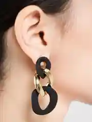 Золотой серьги цепи / Серьги круглые