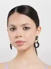Золотой серьги цепи / Серьги круглые