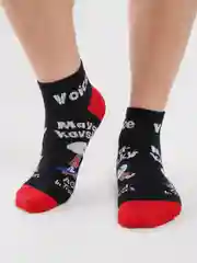 Черный молодежные носки, с принтом