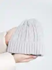 Серый вязаная шапка унисекс