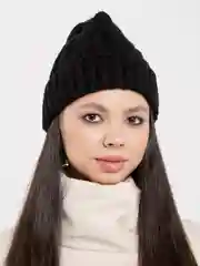 Хаки вязаная шапка унисекс