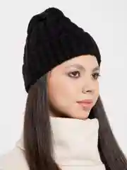 Черный вязаная шапка унисекс