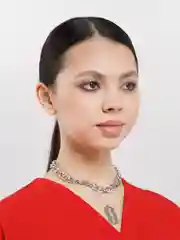 Серебряный двойная цепочка с подвеской "Лезвие" на шею