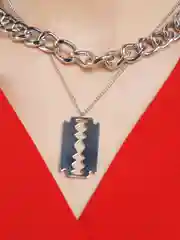 Серебряный двойная цепочка с подвеской "Лезвие" на шею