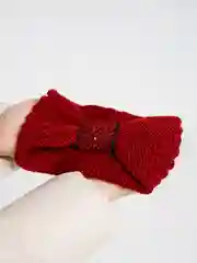 Бордовый женская повязка вязаная на голову