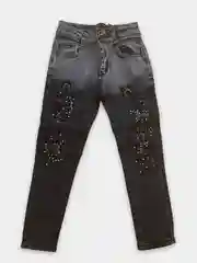 Угольный джинсы skinny детские, для девочек, 5-12 лет