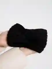 Черный вязаная повязка на голову