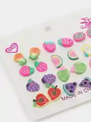 Розовый серьги-гвоздики, 12 пар