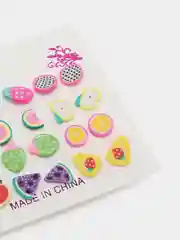 Розовый серьги-гвоздики, 12 пар